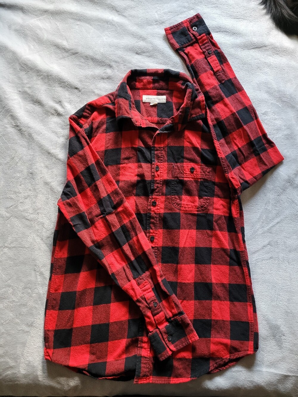 Aeropostale | Red & Black Buffalo Plaid Button-Down Shirtp
